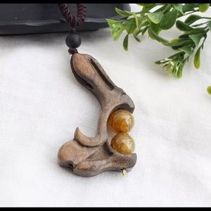 Premium Abstract Sandalwood Necklace